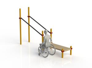 Купить Брусья параворкаут в подъем со скамьей WRK-D14_76mm в Углегорске 