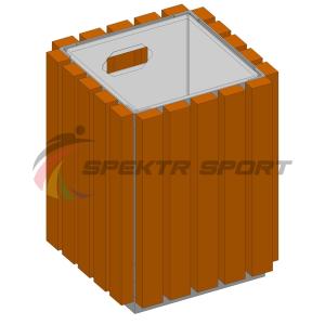 Купить Урна металлическая в деревянной обрешетке SP МФ400 в Углегорске 