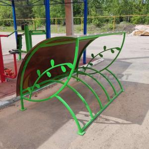 Купить Велопарковка крытая, с веточкой, цв. зеленый в Углегорске 