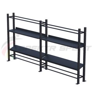 Купить Модульный стеллаж для гантелей, гирь и медболов 3780х430х1950 (2 секции) в Углегорске 
