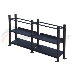 Купить Модульный стеллаж для гантелей, гирь и медболов 3780х430х1200 (2 секции) в Углегорске 
