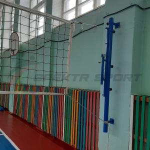 Купить Стойки волейбольные пристенные с ползуном и механизмом натяжения в Углегорске 