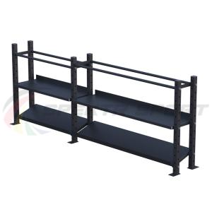 Купить Модульный стеллаж для гантелей, гирь и медболов 3180х430х1200 (2 секции) в Углегорске 